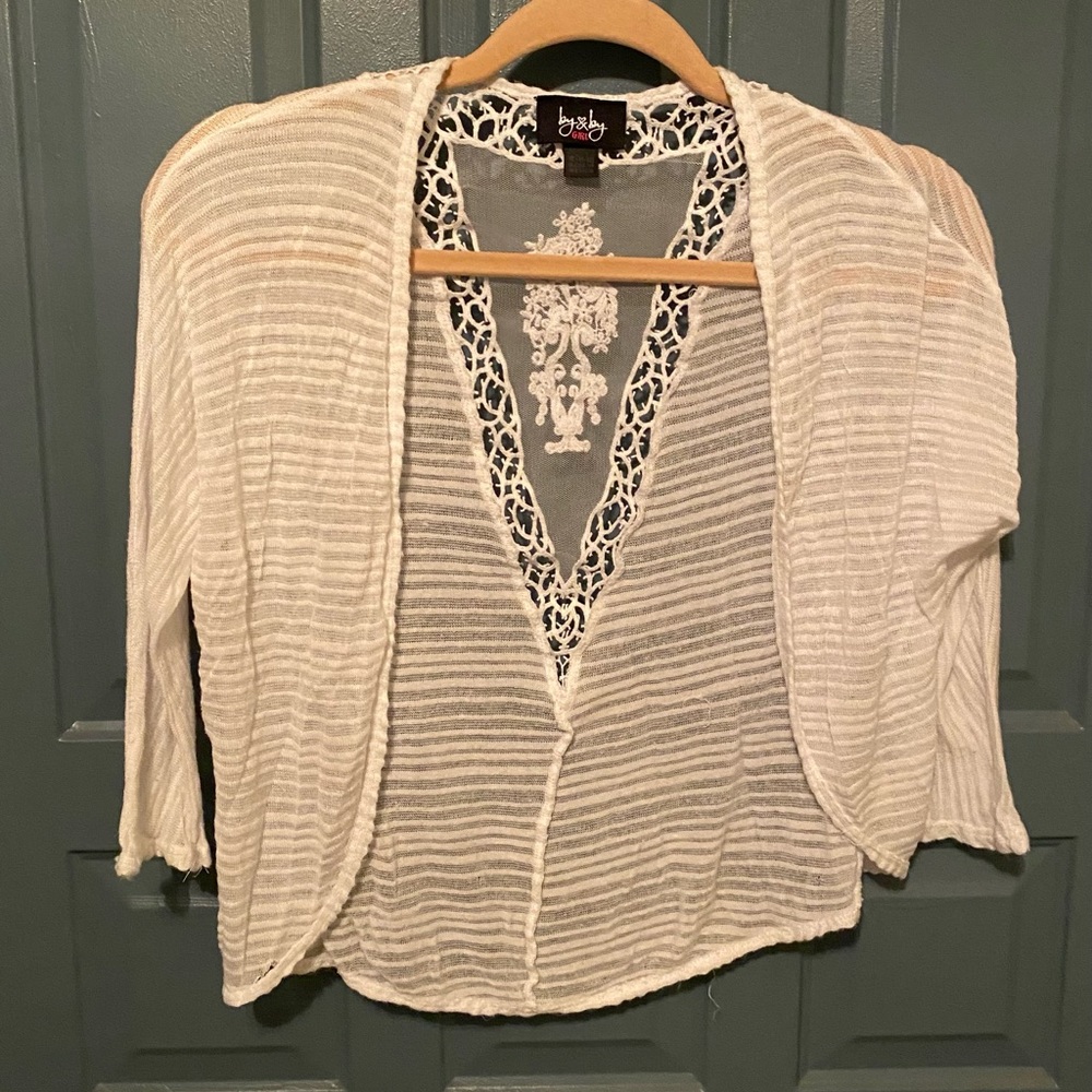 Girls white dress cardigan